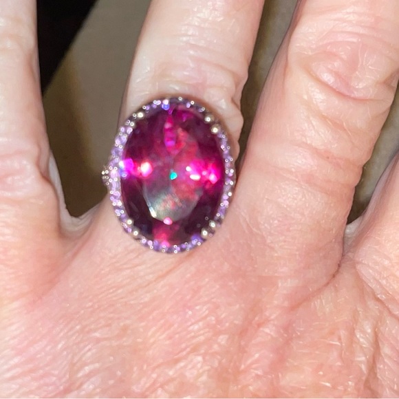 ***GENUINE ORIENTAL RUBY -HUGE STATEMENT RING-SIZE 7*** - Picture 14 of 16